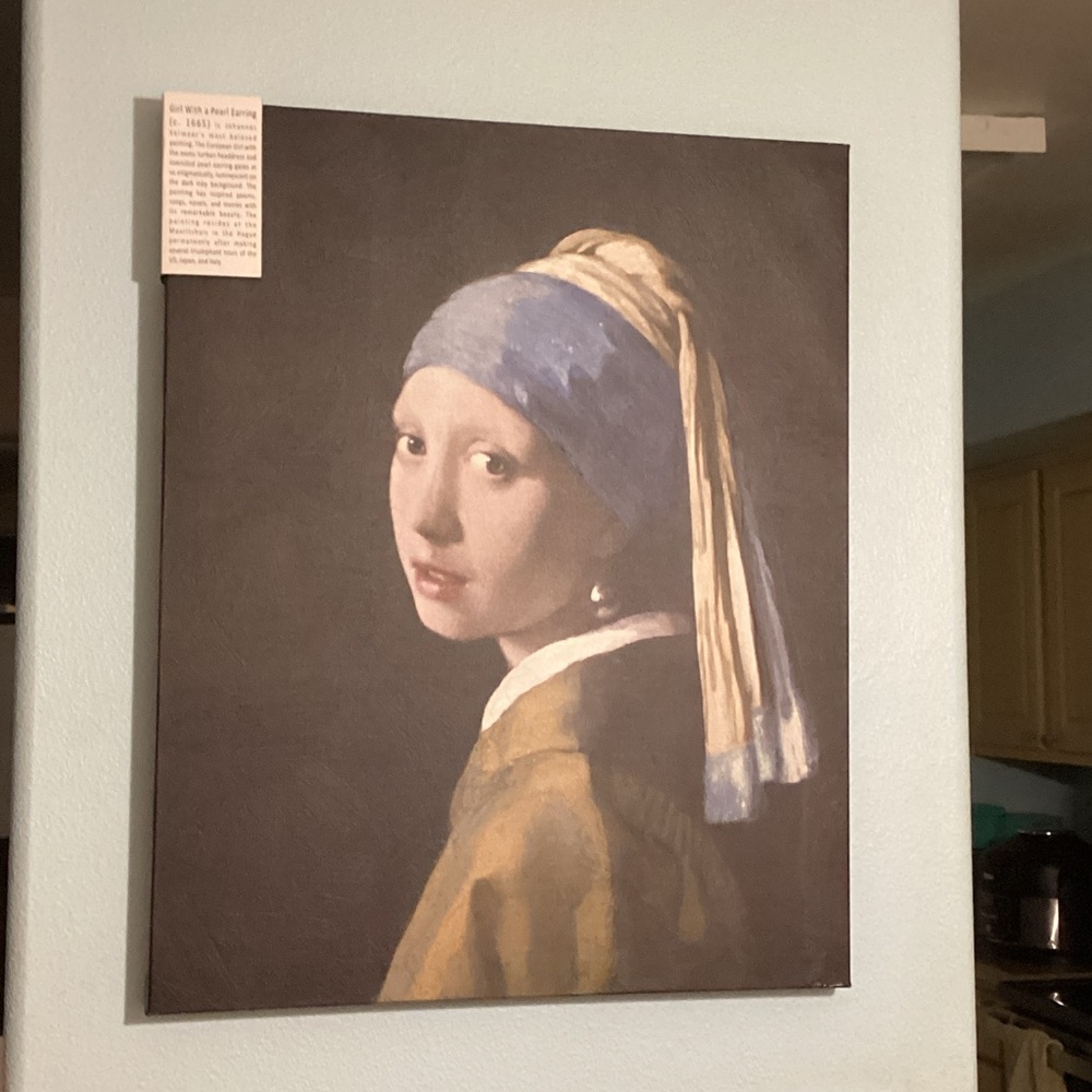 Classic Art Print with Blue and Brown Tones